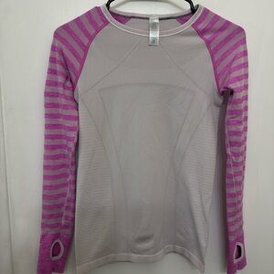 Ivivva Pink and Gray Long Sleeve Tee